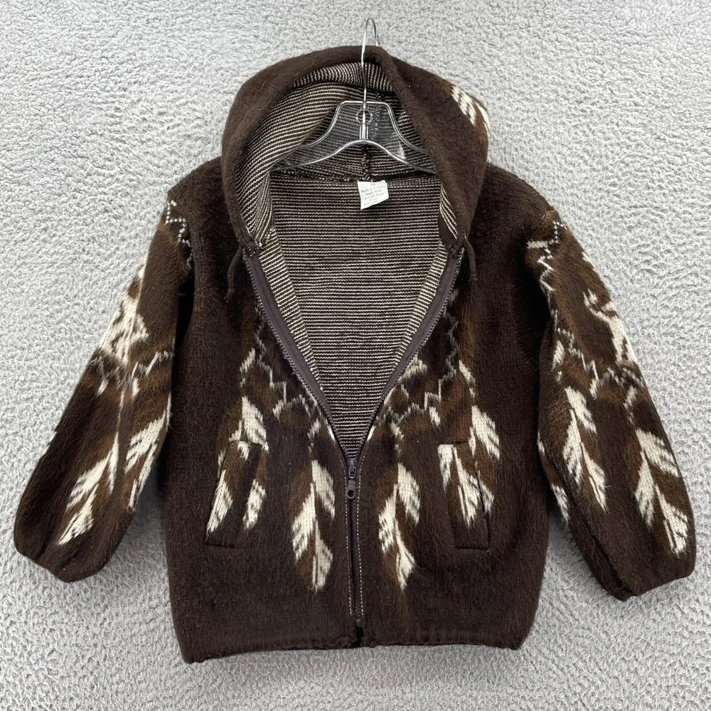 Artrisanal Wool Jacket Kids 8 Aztec‎ Southwestern Dream Catcher Outdoor Cabin